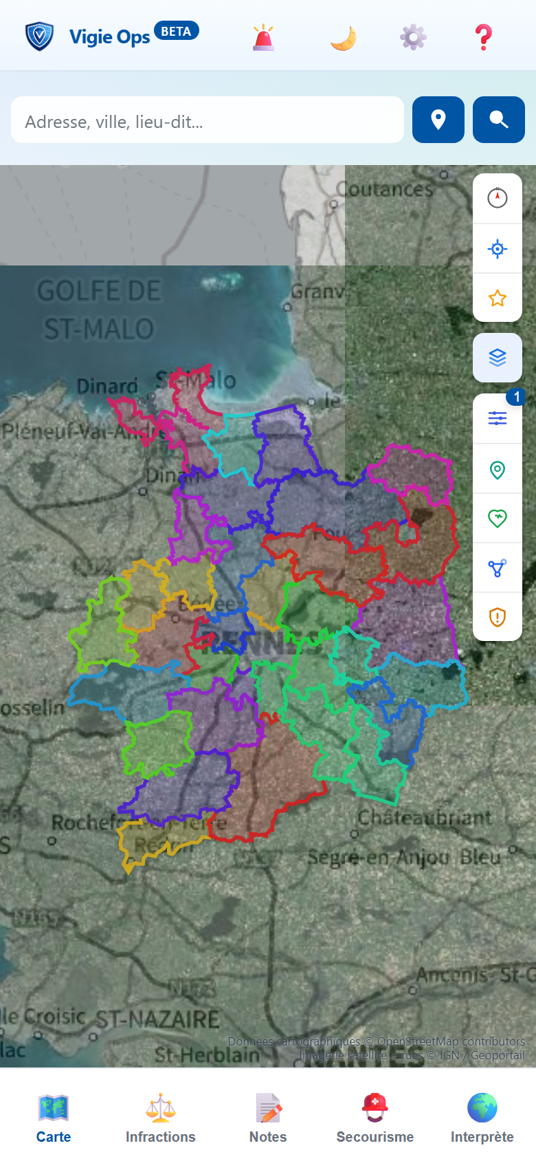 Carte zones GN/PN